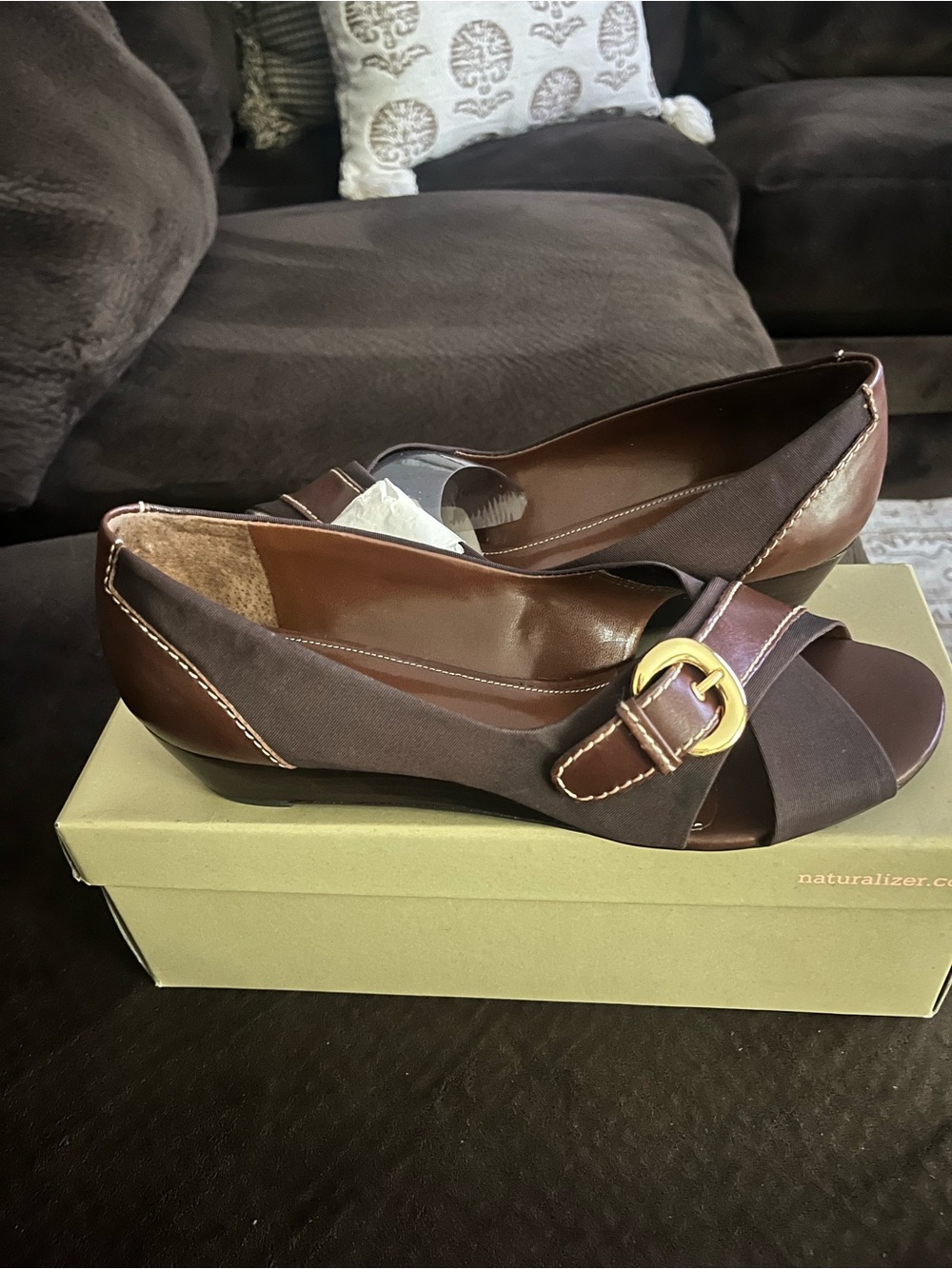 Naturalizer Open Toe Wedge heel 9W